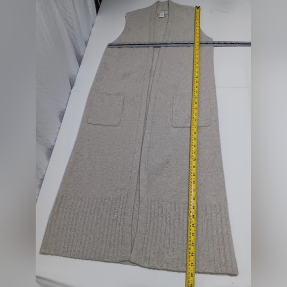 Rachel Zoe 💯 2ply Cashmere Maxi Sweater Vest. Size M - Picture 3 of 7